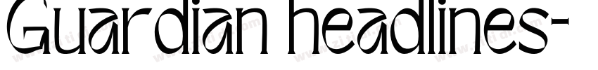Guardian headlines字体转换